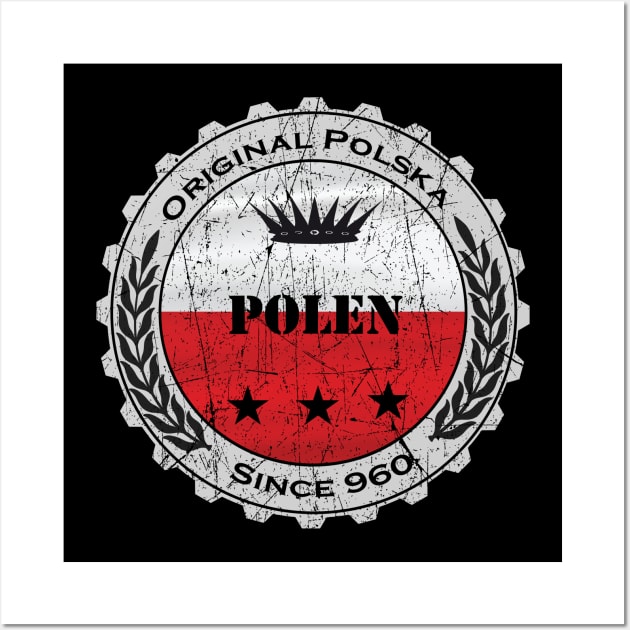 Polen Polska Flagge Bierdeckel Wall Art by JG0815Designs